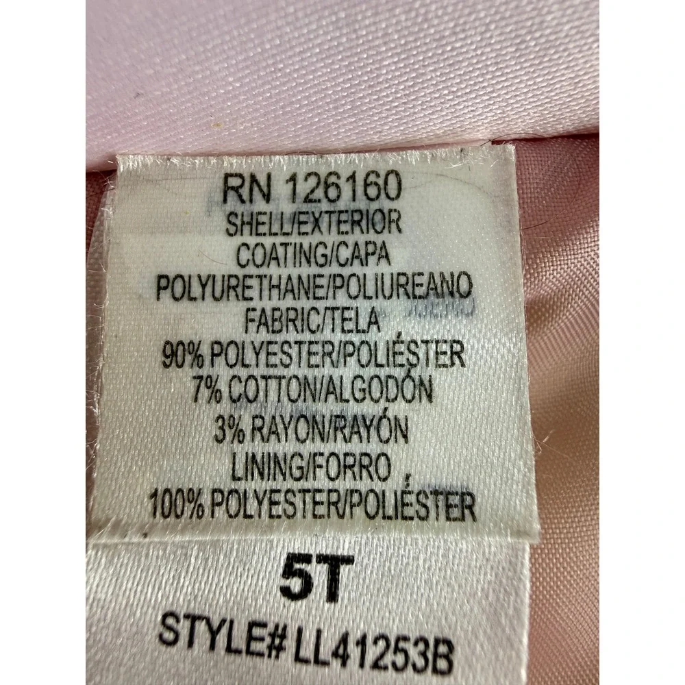 Little Lass Girls Pink Faux Leather Moto Biker Jacket Size 5T‎ NEW
